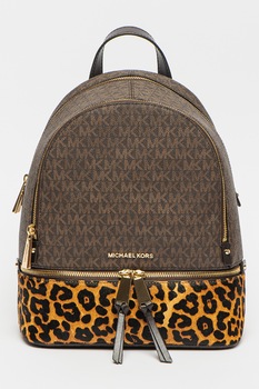 Michael Kors, Rucsac cu model monograma Rhea, Maro Michael Kors, Rucsac cu model monograma Rhea, Maro