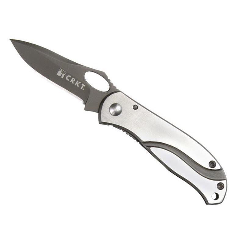 Briceag CRKT, Pazoda 2, Otel/Titan/Inox, 7.5 cm, Argintiu
