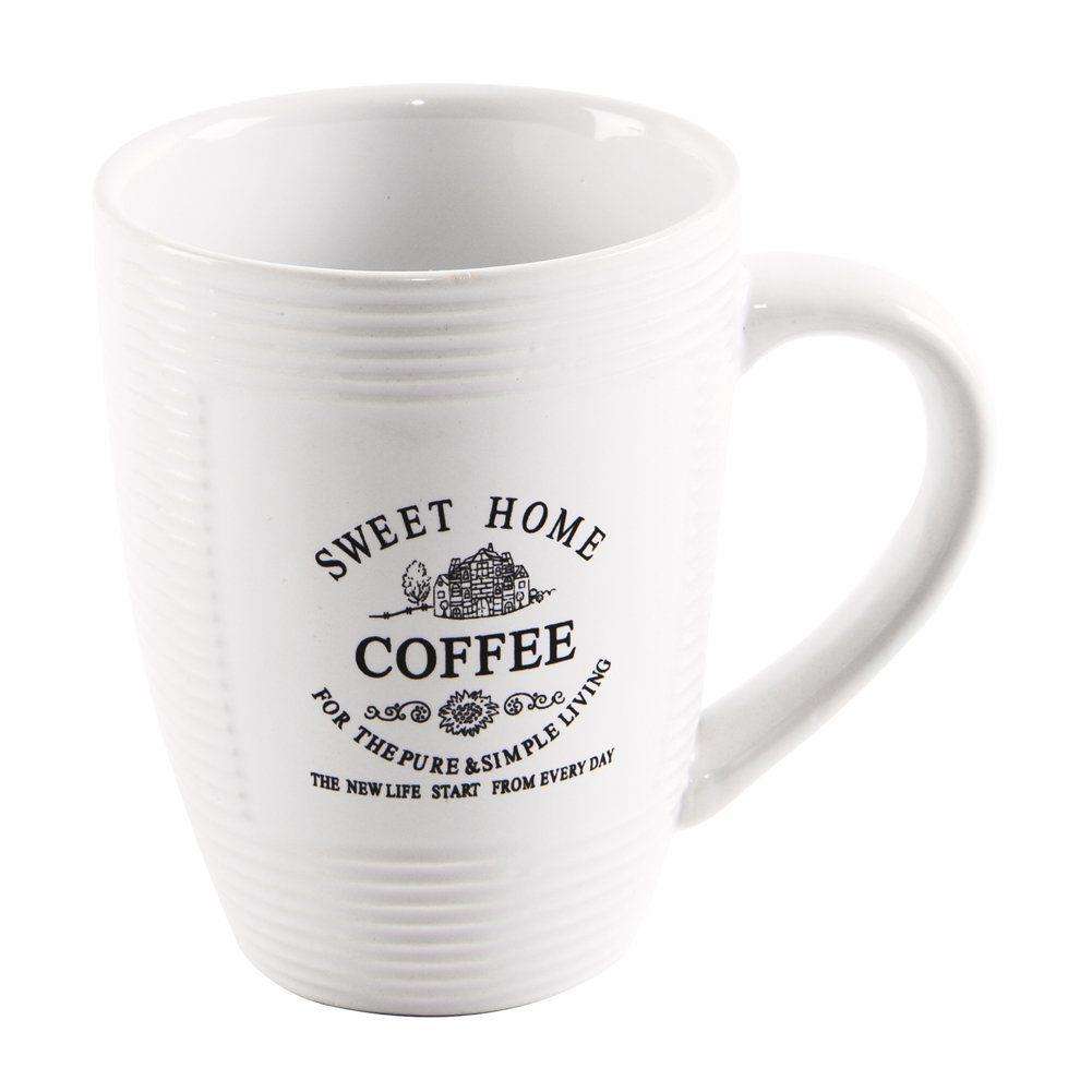 Cana Sweet Home, Orion, Ceramica, Alb, 450 ml