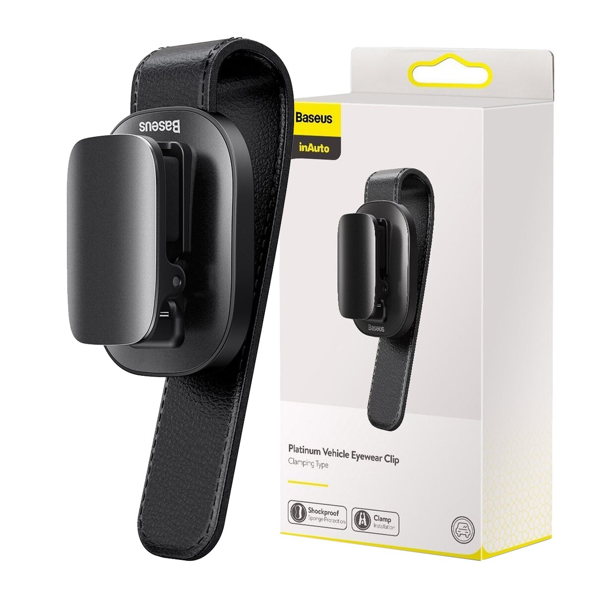 Suport pentru ochelari Baseus, Metal, ABS, Negru