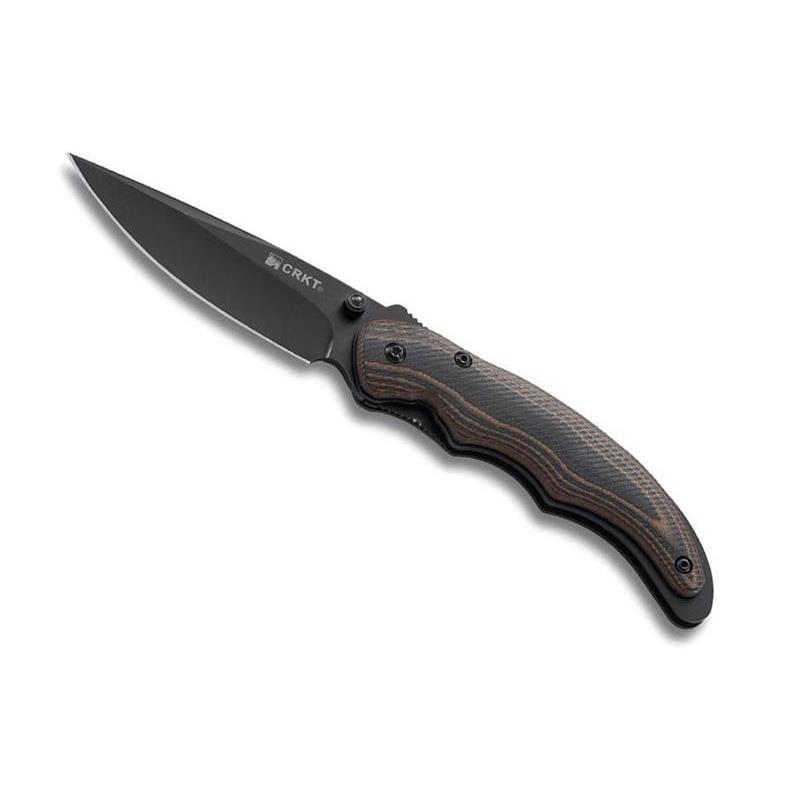 Briceag CRKT, Endorser, Otel, 10.5 cm, Negru/Maro