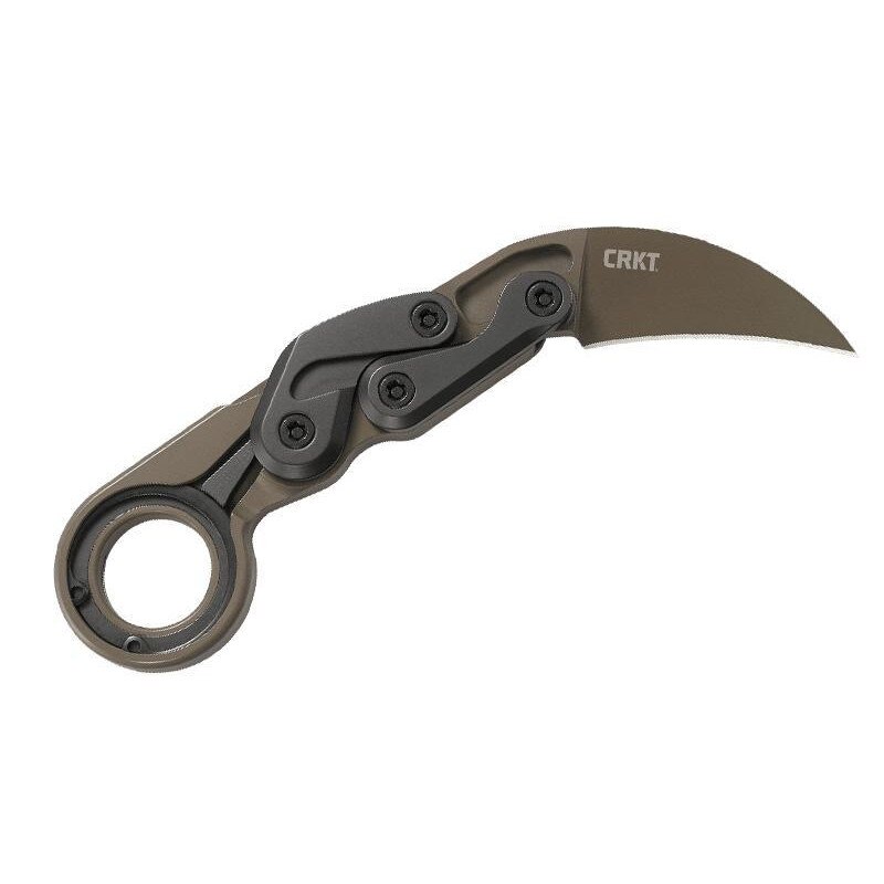 Briceag CRKT, Provoke Earth, Otel/Aluminiu, 12.5 cm, Maro/Negru