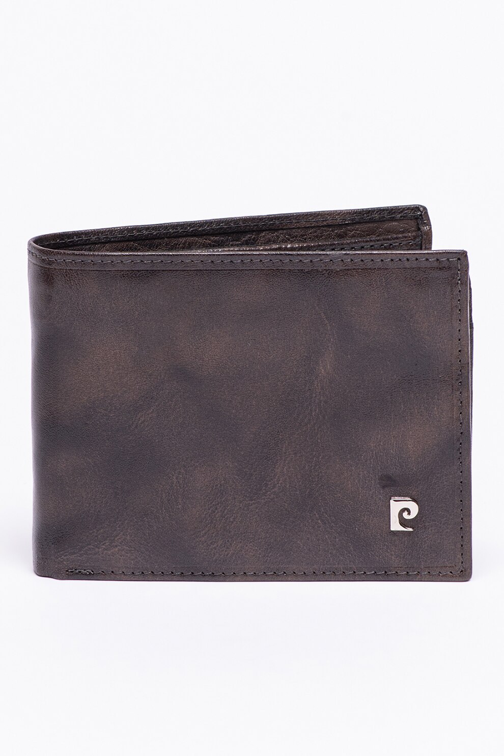 Pierre Cardin, Portofel uni de piele, Gri inchis