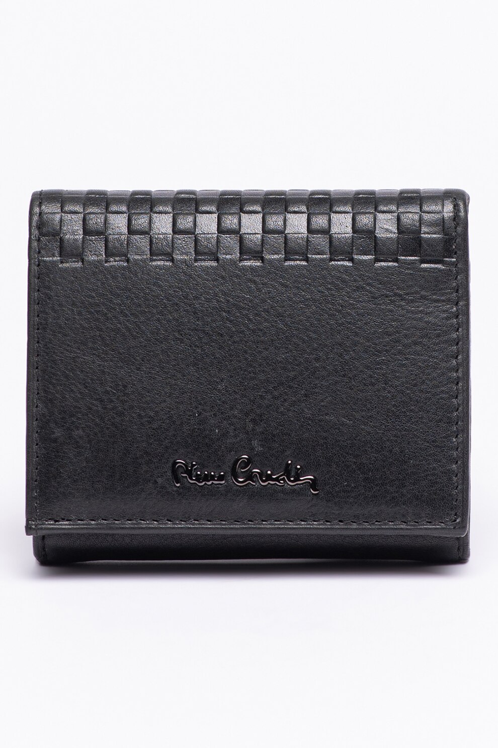 Pierre Cardin, Portofel de piele cu logo, Negru