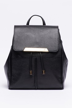 Pierre Cardin, Rucsac de piele cu buzunare multiple, Negru Pierre Cardin, Rucsac de piele cu buzunare multiple, Negru