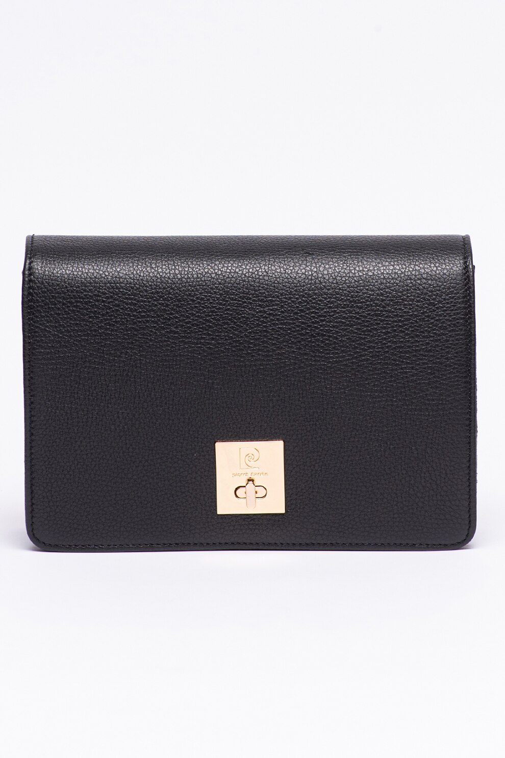 Pierre Cardin, Geanta crossbody de piele cu aspect texturat, Negru