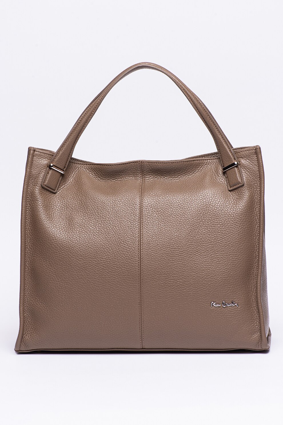 Pierre Cardin, Geanta shopper de piele cu aspect texturat, Taupe