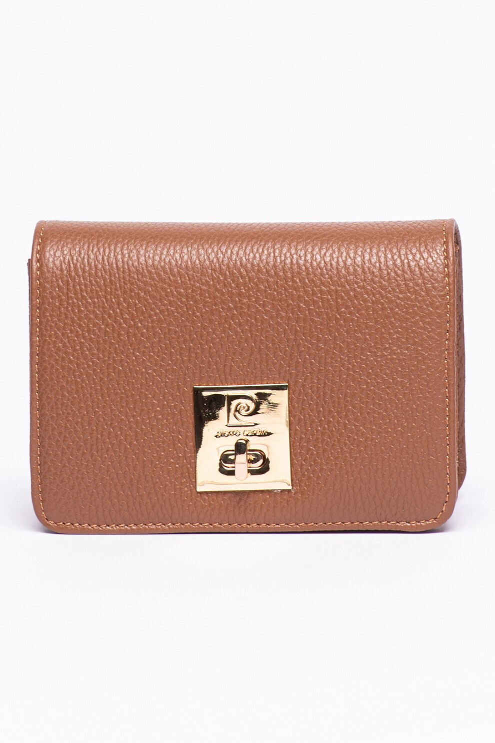 Pierre Cardin, Geanta crossbody de piele cu logo, Scortisoara