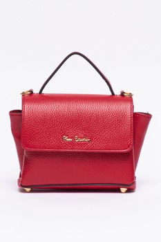 Pierre Cardin, Geanta de piele Saffiano cu bareta de umar, Rosu Pierre Cardin, Geanta de piele Saffiano cu bareta de umar, Rosu