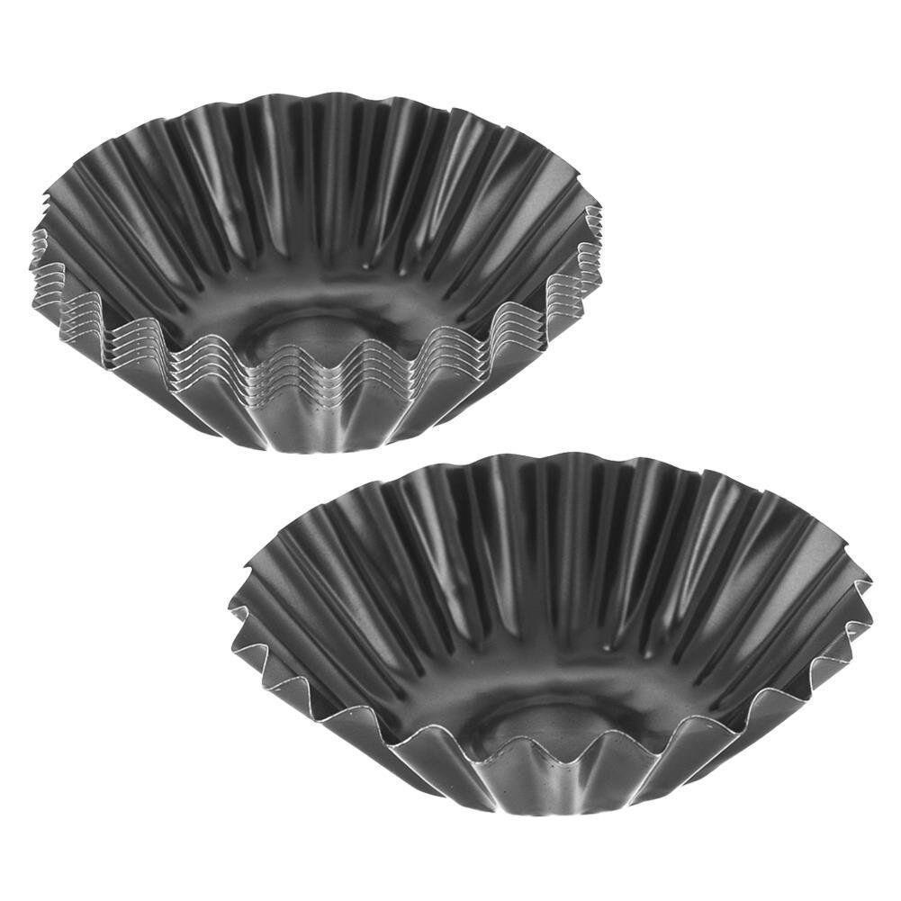 Set matrite tarte, Orion, Metal, 6 bucati, 5.5 cm, Argintiu