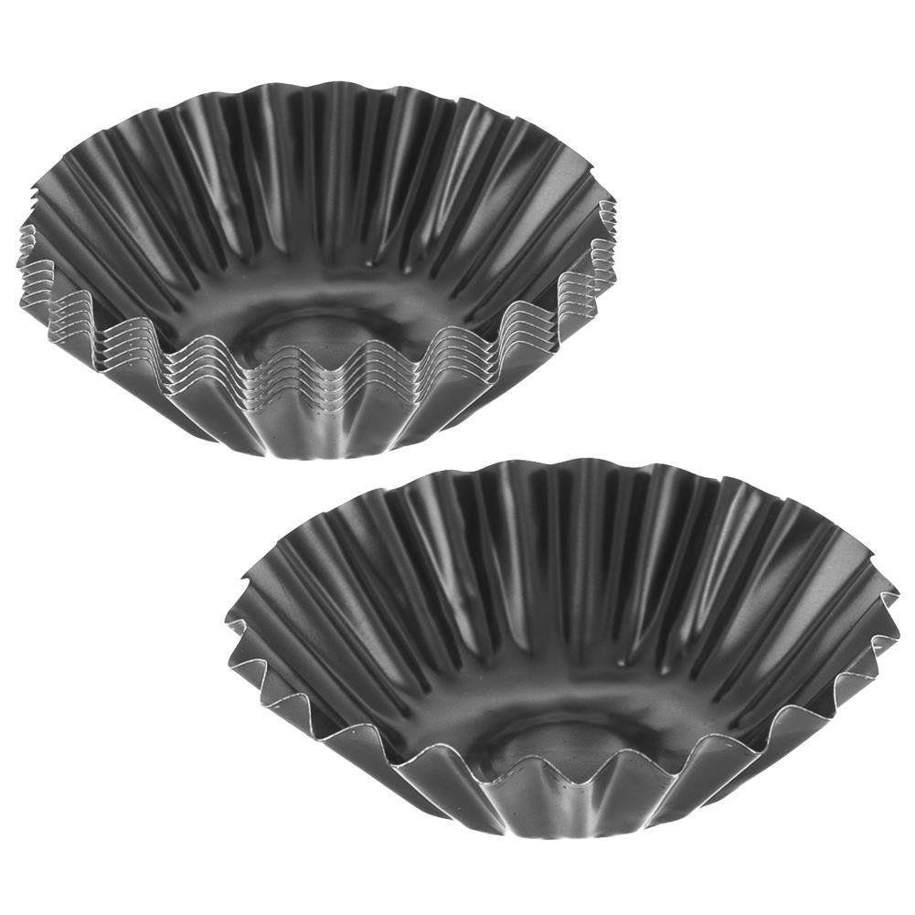 Set matrite tarte, Orion, Metal, 6 bucati, 7 cm, Argintiu