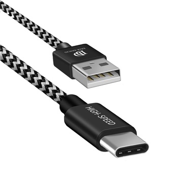 Cablu de date Type C, DuxDucis, K-ONE, 100cm, Negru Cablu de date Type C, DuxDucis, K-ONE, 100cm, Negru
