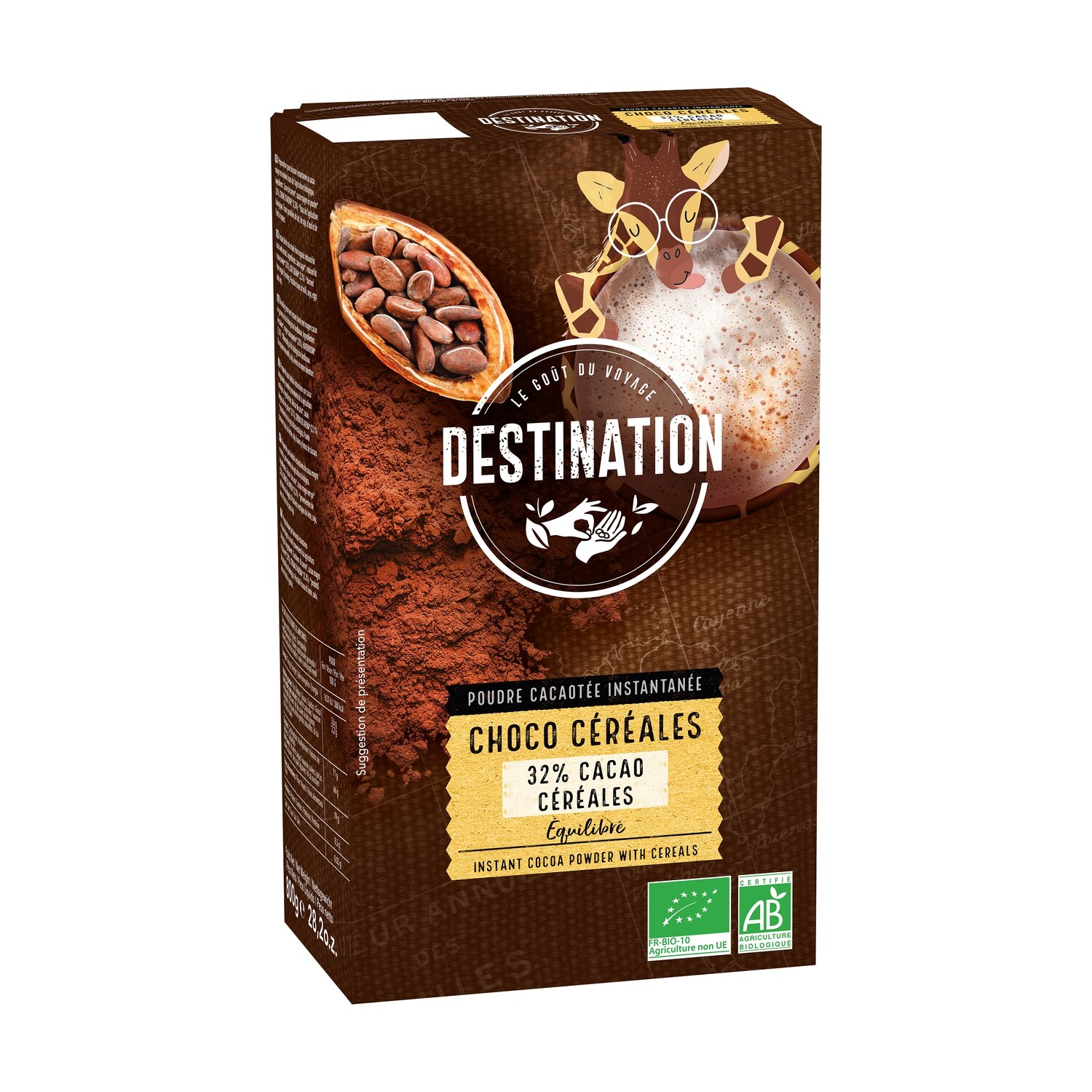 Bautura instant cacao-cereale Eco Destination, 400 g