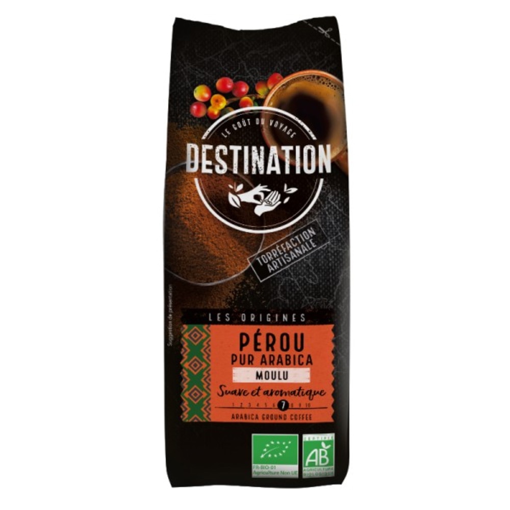 Cafea macinata Eco Destination Pur Arabica, Origini Peru, 250 g