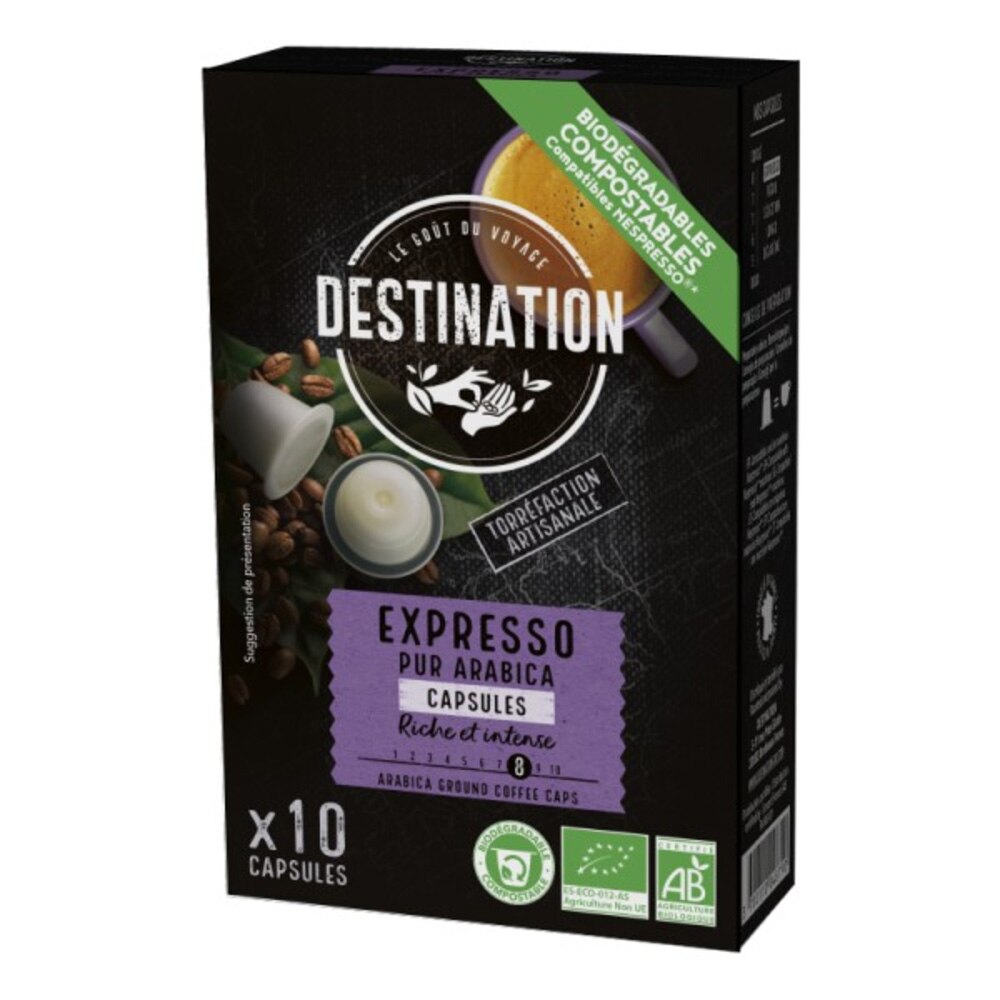 Capsule Espresso Eco Destination Arabica, 55 g