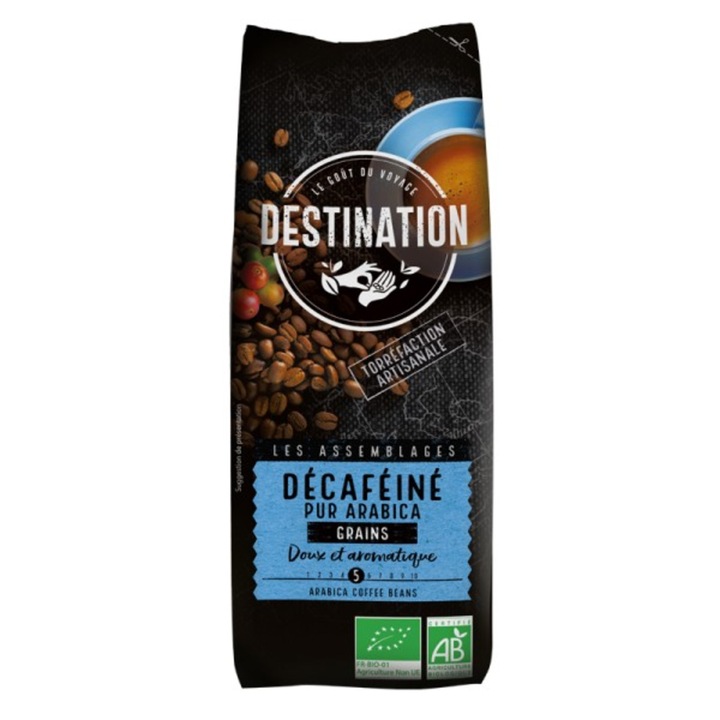 Безкофеиново кафе на зърна Eco Destination Pure Arabica - Decaf, 250гр