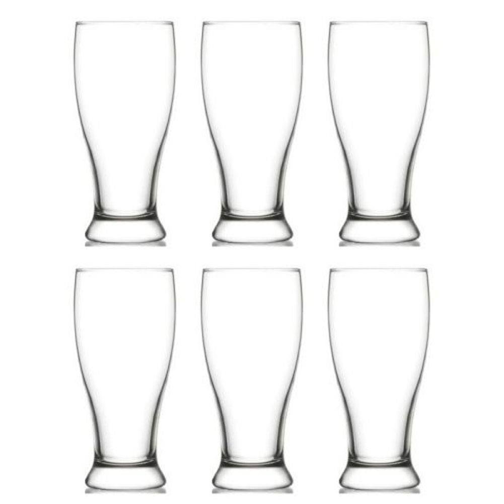 Set 6 pahare pentru bere, Orion, Sticla, Transparent, 565 ml