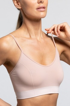 Bustiera cu bretele subtiri din microfibra, Pompea, Eco-Friendly, Nude Bustiera cu bretele subtiri din microfibra, Pompea, Eco-Friendly, Nude