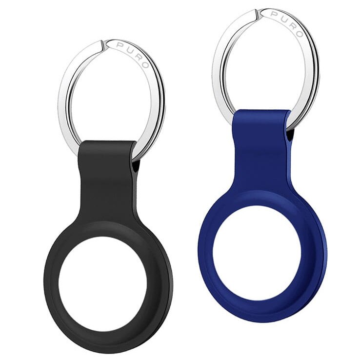 Breloc Apple AirTag Puro Icon 2buc, negru si bleumarin