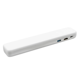Hub multifunctional cu HDMI, VGA, USB-C, USB 3.0, intrare audio de 3,5 mm si compartiment pentru Apple Pencil 2, 4smarts Active 4in1 Hub USB-C, alb Hub multifunctional cu HDMI, VGA, USB-C, USB 3.0, intrare audio de 3,5 mm si compartiment pentru Apple Pencil 2, 4smarts Active 4in1 Hub USB-C, alb