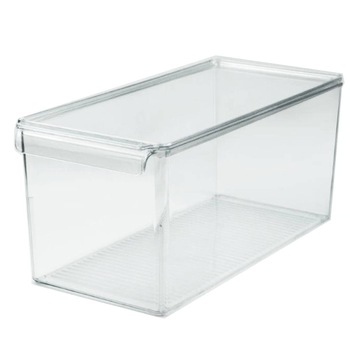 Organizator Frigider cu capac, Sertar pentru depozitare, Transparent, 16.5 x 35.5 x15.2 cm Organizator Frigider cu capac, Sertar pentru depozitare, Transparent, 16.5 x 35.5 x15.2 cm