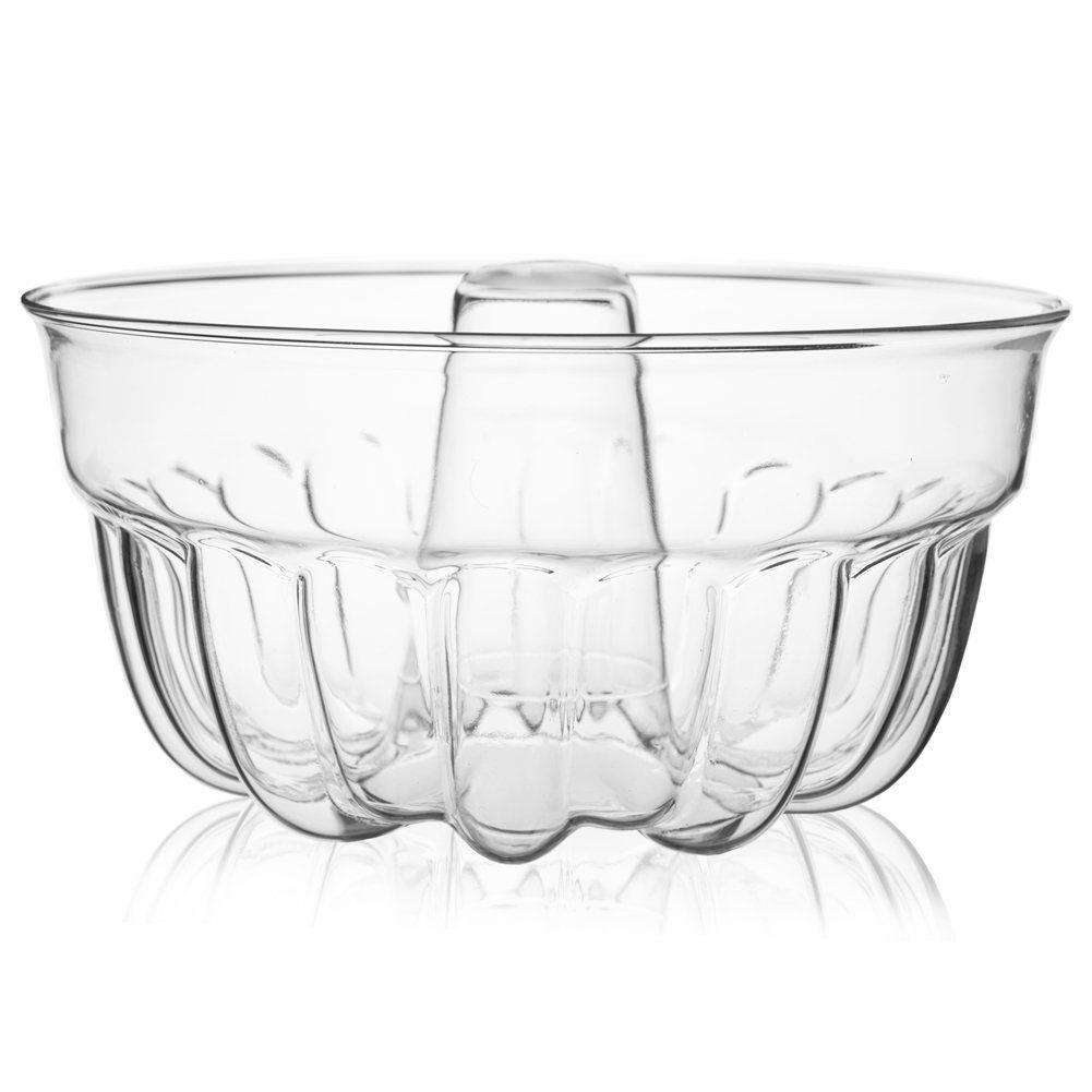 Tava copt prajituri, Simax, Sticla, Termorezistenta, 21 cm, Transparent