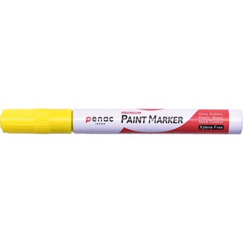 Marker cu vopsea PENAC, rezistent la temperaturi inalte, varf rotund, grosime scriere 2-4mm, galben Marker cu vopsea PENAC, rezistent la temperaturi inalte, varf rotund, grosime scriere 2-4mm, galben