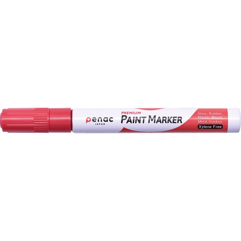 Marker cu vopsea PENAC, rezistent la temperaturi inalte, varf rotund, grosime scriere 2-4mm, rosu