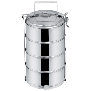 Sufertas transport mancare, Orion, Inox, 4 compartimente, 4x1.3 L, Argintiu Sufertas transport mancare, Orion, Inox, 4 compartimente, 4x1.3 L, Argintiu