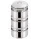 Sufertas De Pranz 3-Nivele Cu Capace Si Suport, Orion, 3 Recipiente + 3 Capace, Capacitate 3X1.3 L, 27x16 cm, Otel Inoxidabil, Maner Pentru Transport, Nu Este 100% Etans, Argintiu