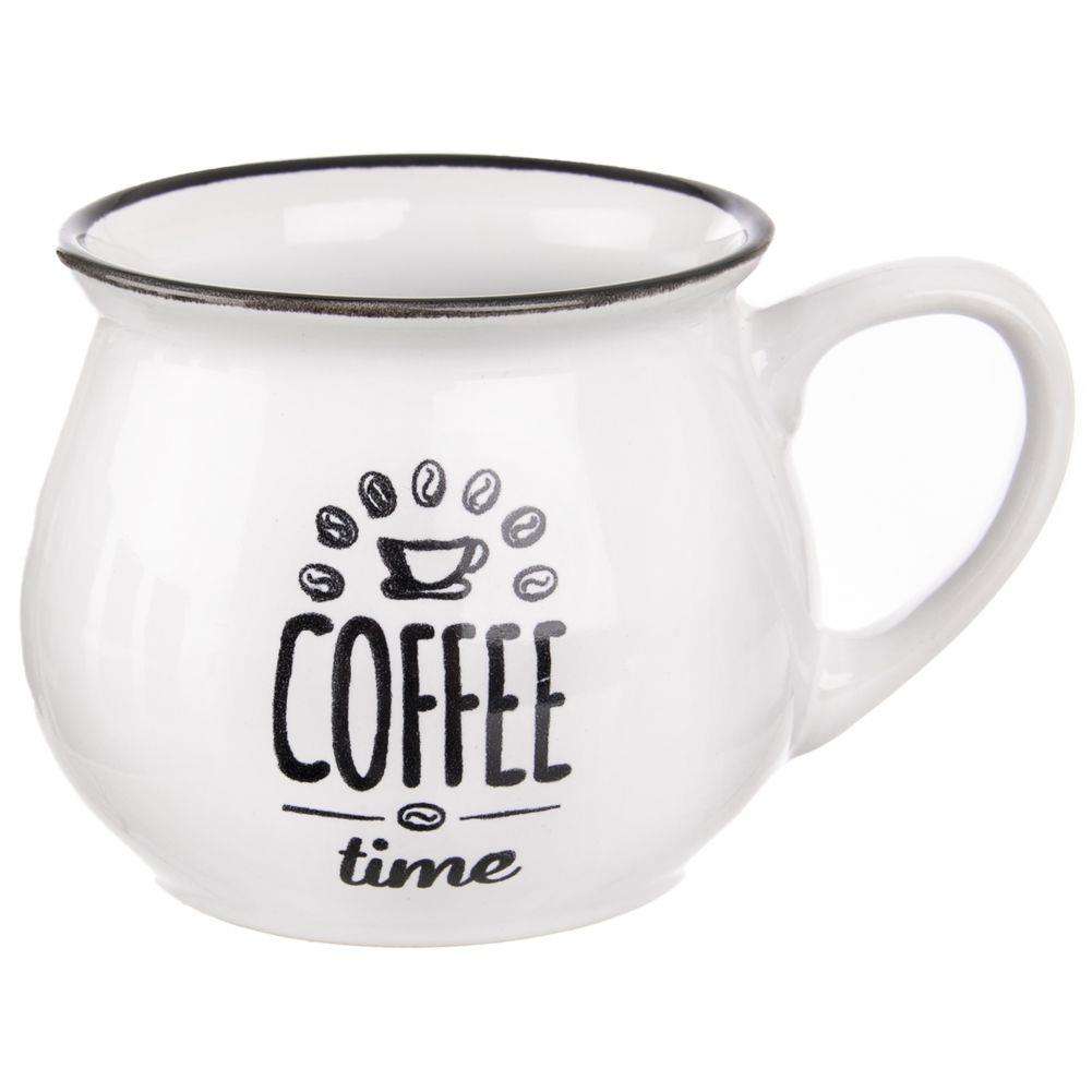 Cana ceramica Coffee, Orion, Ceramica, Alb, 320 ml