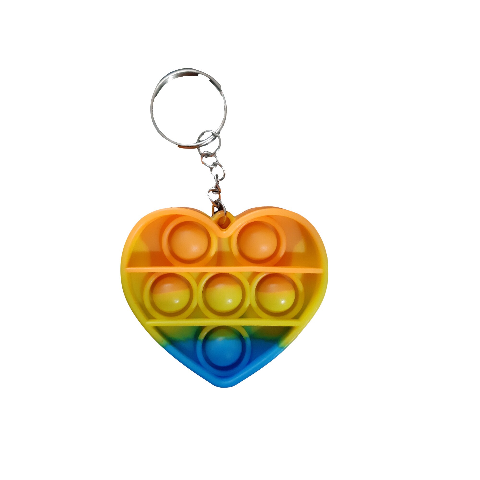 Jucarie senzoriala antistres POP IT tip breloc, forma de inima, multicolor K KATHODE
