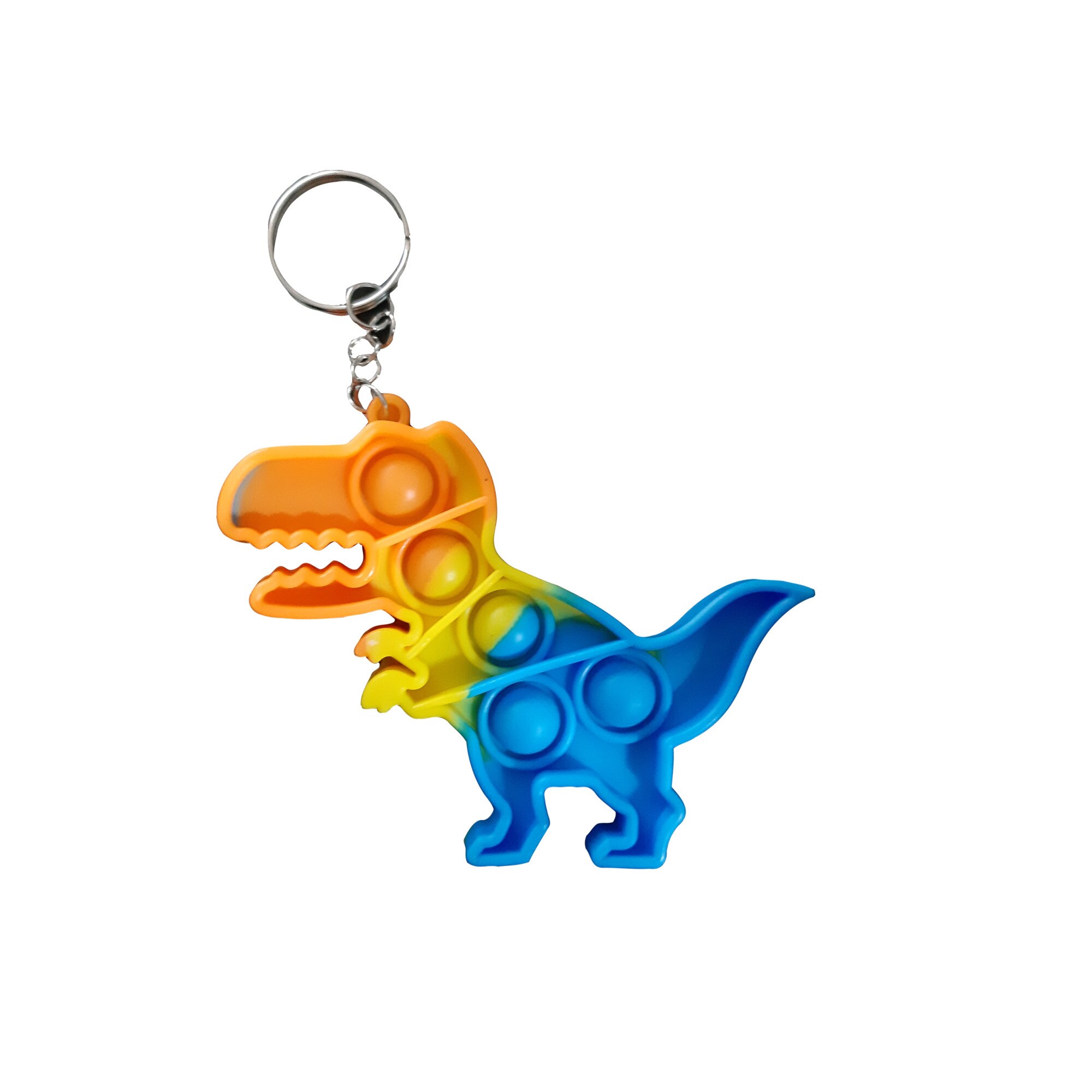 Jucarie senzoriala antistres POP IT tip breloc, forma de dinozaur, multicolor K KATHODE