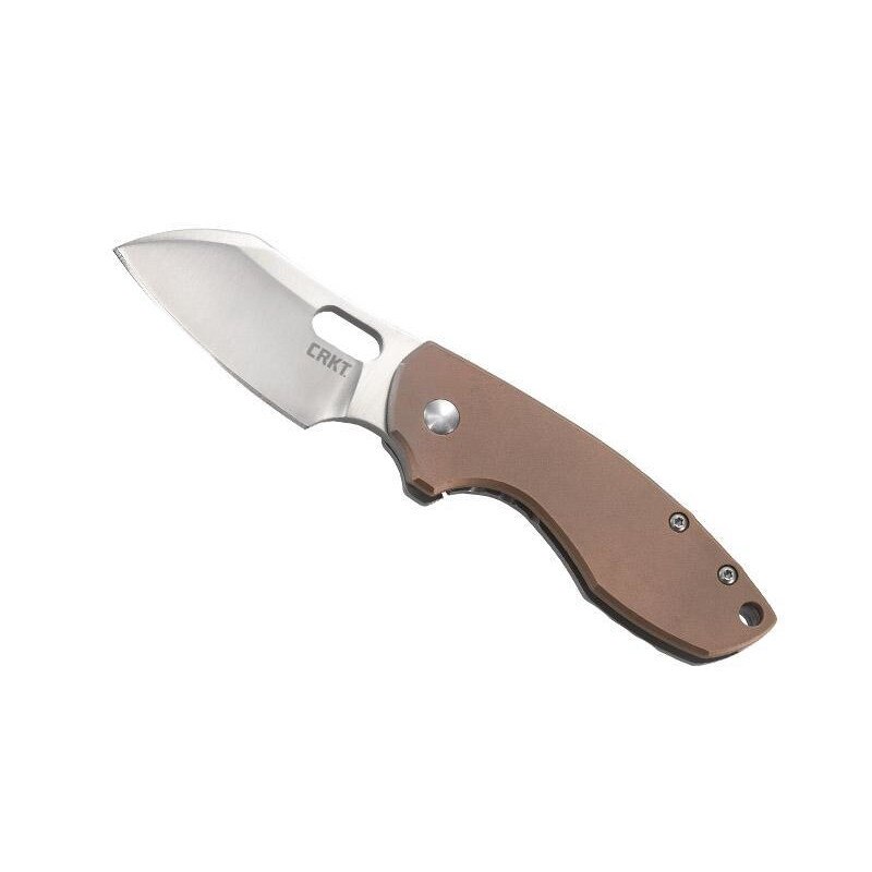 Briceag CRKT, Pillar Copper, Otel/Cupru, 9 cm, Bej/Argintiu
