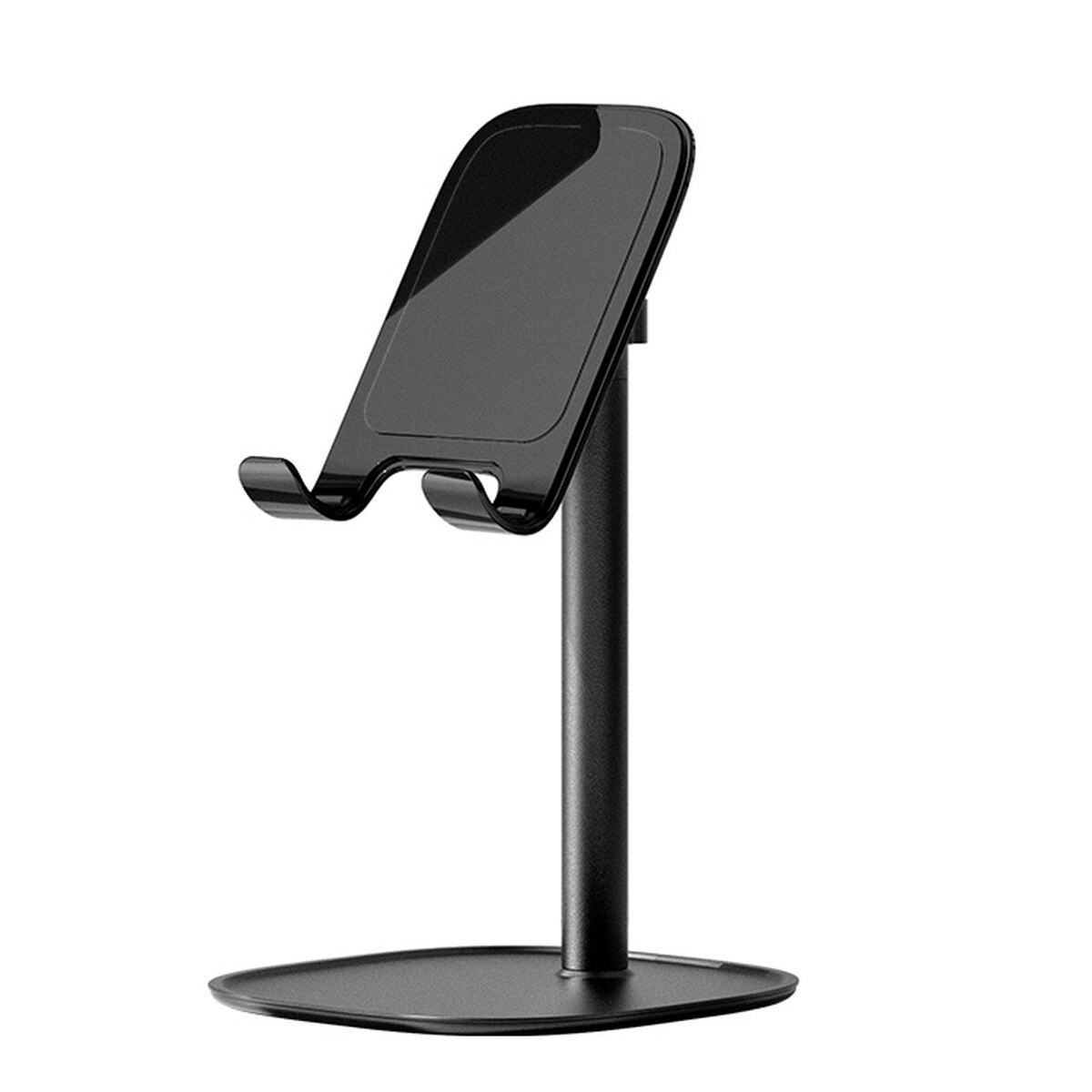 Suport telefon Rock, Aluminiu, Plastic, Negru