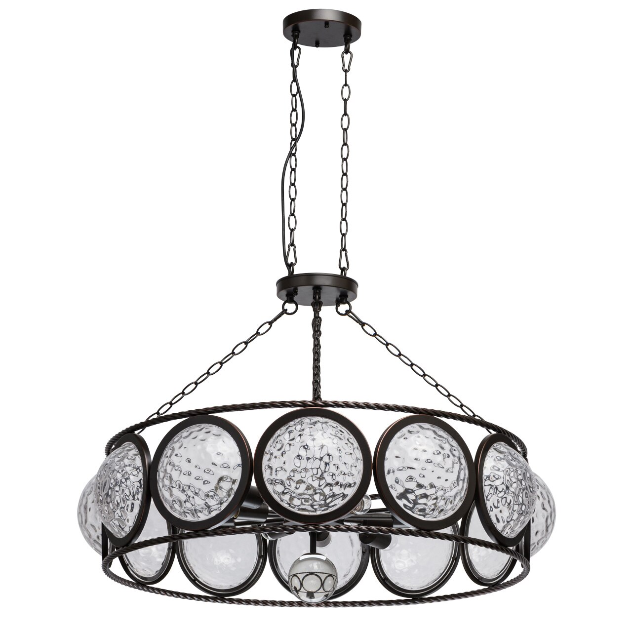 Pendul, RegenBogen Jester, 12 becuri, 60, E27, Metal, Maro