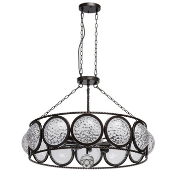 Pendul, RegenBogen Jester, 12 becuri, 60, E27, Metal, Maro Pendul, RegenBogen Jester, 12 becuri, 60, E27, Metal, Maro