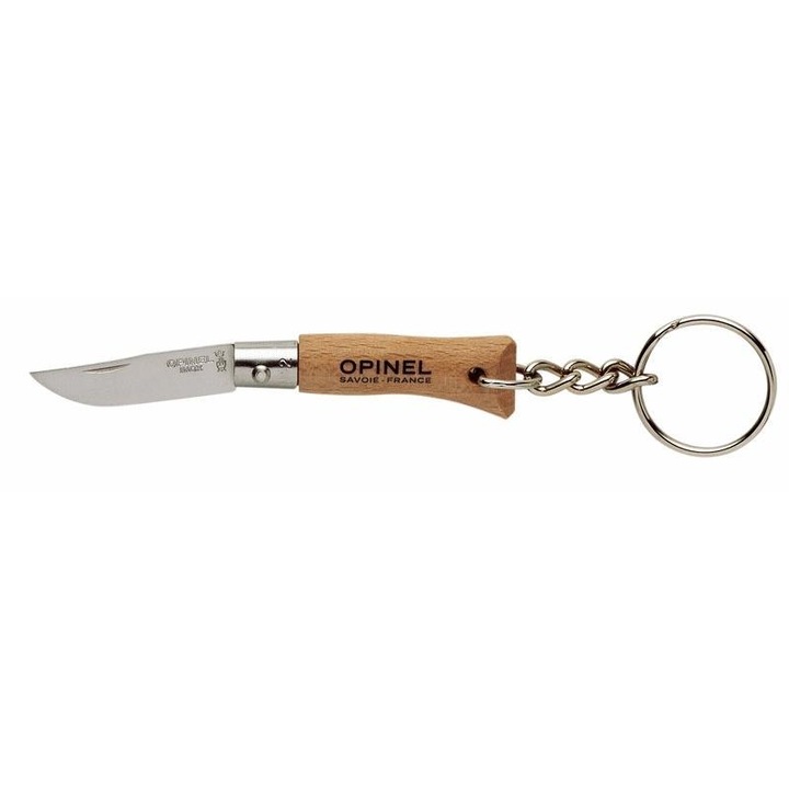 Cutit cu breloc, OP000065, Opinel, Otel/Lemn, 3.5 cm, Maro