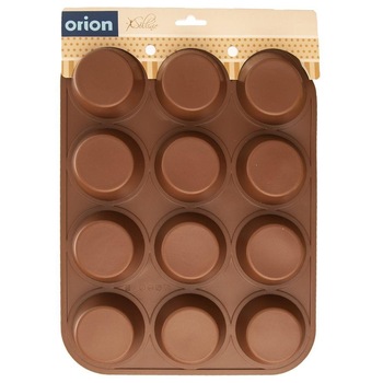 Forma copt briose, Orion, Silicon, 12 compartimente, 32.5x25 cm, Maro Forma copt briose, Orion, Silicon, 12 compartimente, 32.5x25 cm, Maro
