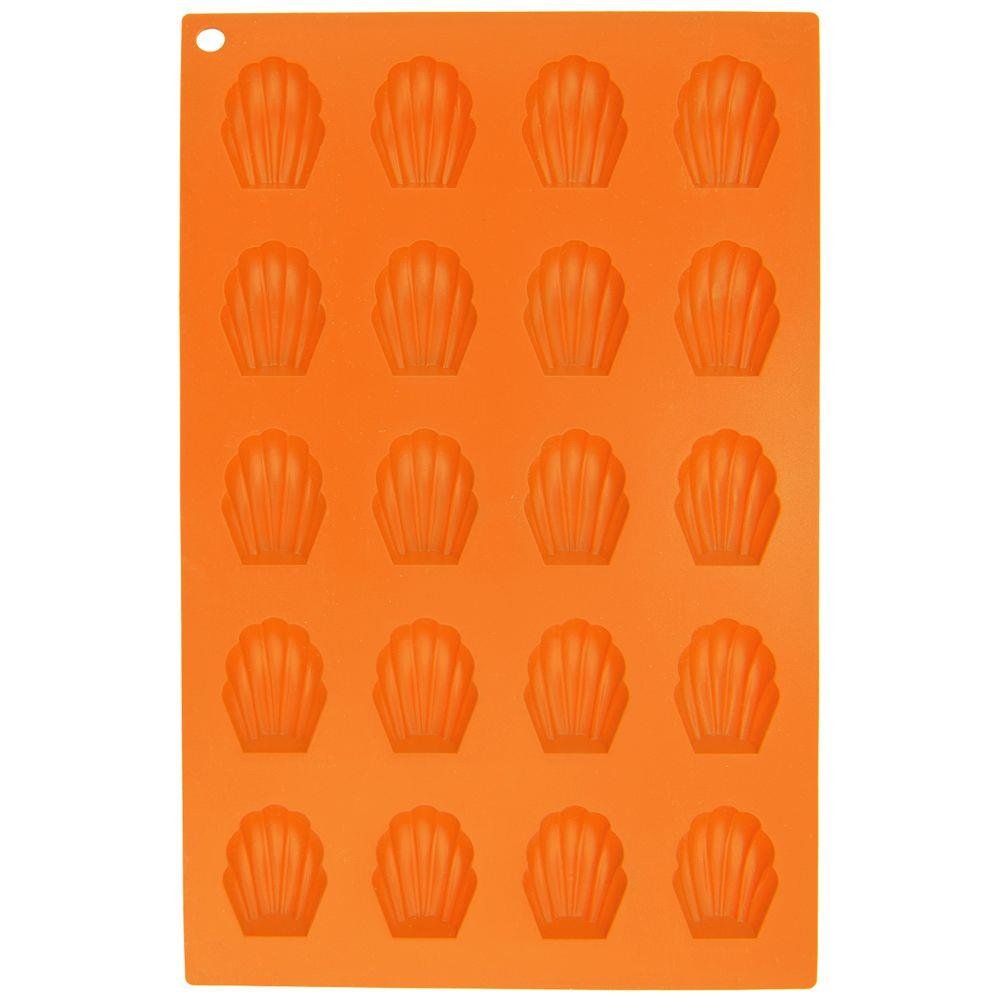 Forma scoici, Orion, Silicon, 20 compartimente, Portocaliu