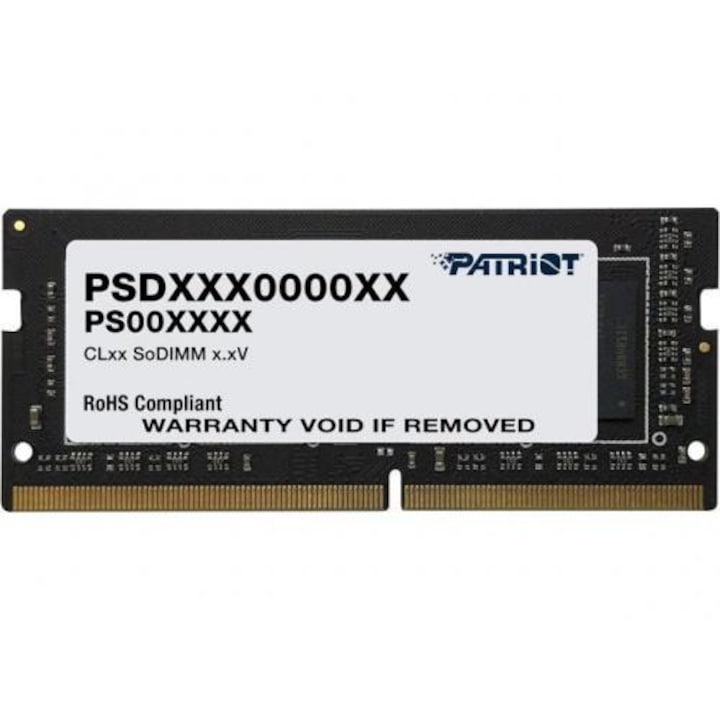Patriot Signature SO-DIMM memória, 8 GB, DDR4-2666Mhz, CL19