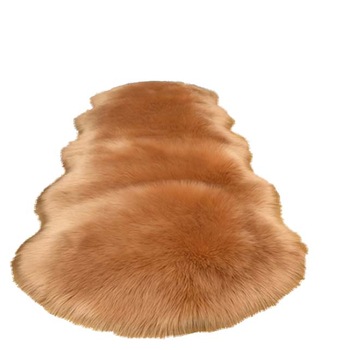 Covor de plus premium, cu gramada lunga, Forma ondulat, culoare Beige, 50x120 cm Covor de plus premium, cu gramada lunga, Forma ondulat, culoare Beige, 50x120 cm