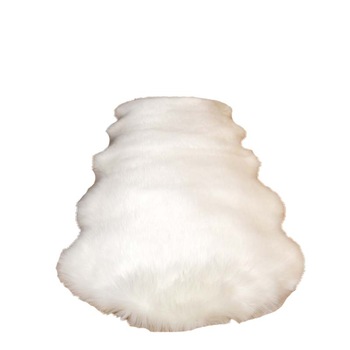 Covor de plus premium, cu gramada lunga, Forma ondulat, culoare Alb, 50x120 cm Covor de plus premium, cu gramada lunga, Forma ondulat, culoare Alb, 50x120 cm