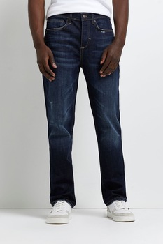 River Island, Blugi drepti cu aspect decolorat, Bleumarin River Island, Blugi drepti cu aspect decolorat, Bleumarin