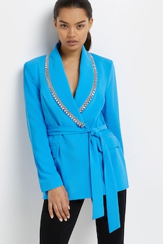 River Island, Sacou cu strasuri, Albastru River Island, Sacou cu strasuri, Albastru