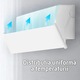 Deflector pentru protectie curent aer conditionat, Empria, ajustabil pe 4 niveluri, retractabil, Alb