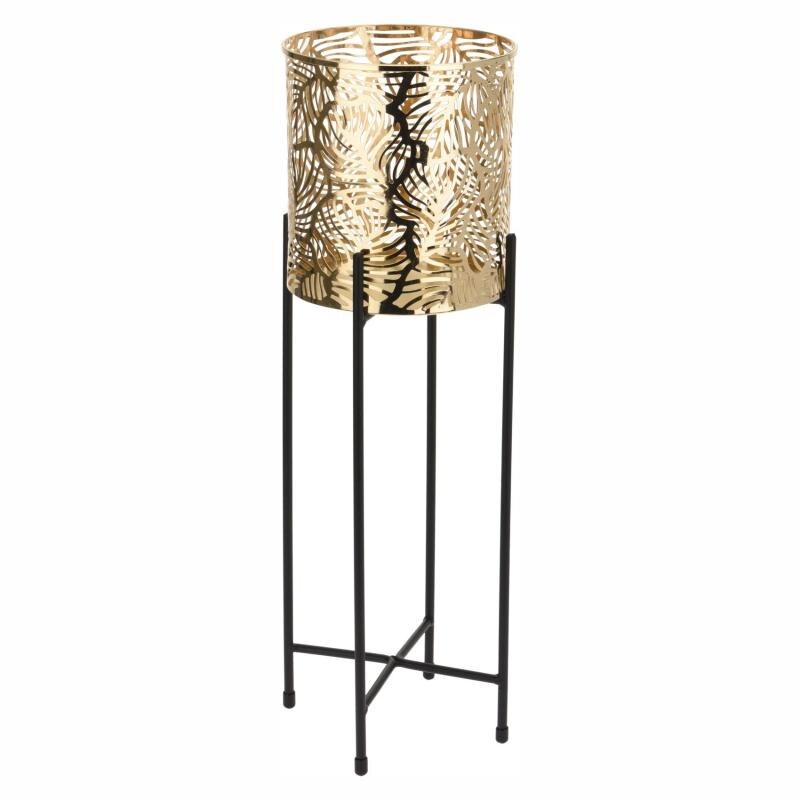 Suport metalic pentru flori, auriu, 45 cm