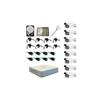 Sistem de supraveghere 8 camere Hikvision profesionale 2MP HDD 2 TB Inclus, UPS WELL 360W Sistem de supraveghere 8 camere Hikvision profesionale 2MP HDD 2 TB Inclus, UPS WELL 360W