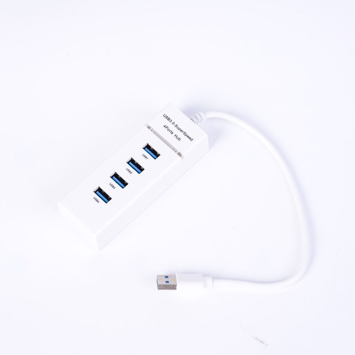 USB разклонител хъб Wireman Mod.303 HUB-USB 3.0 / 4 PORT, Сребрист