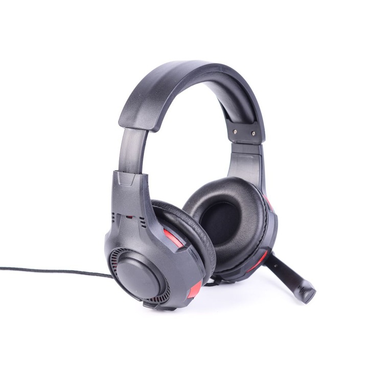 Слушалки с микрофон Royal BS-400+GAME, Подвижен микрофон, 3.5мм стерео жак, Черен
